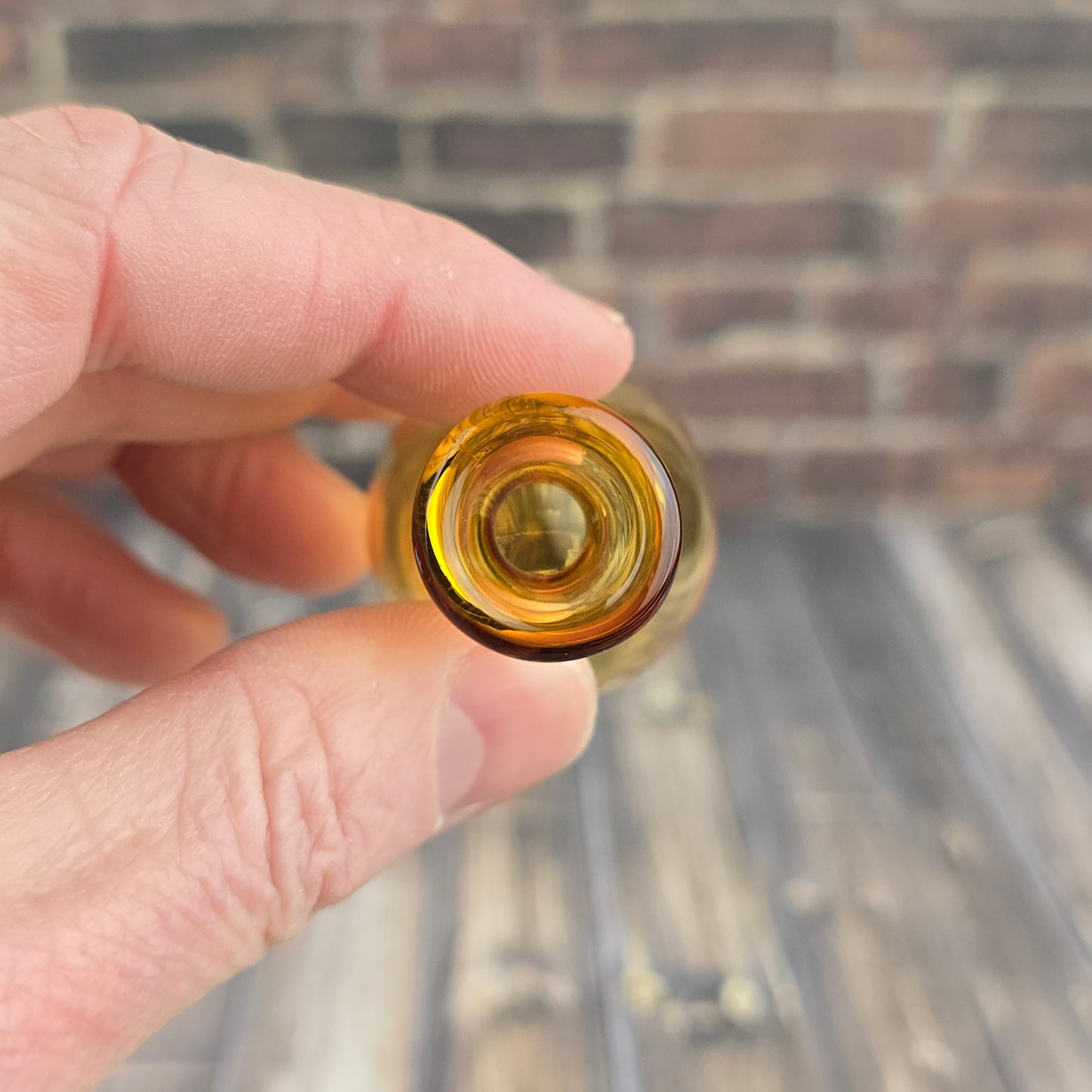 Tall Light Amber Whisker Vase #2