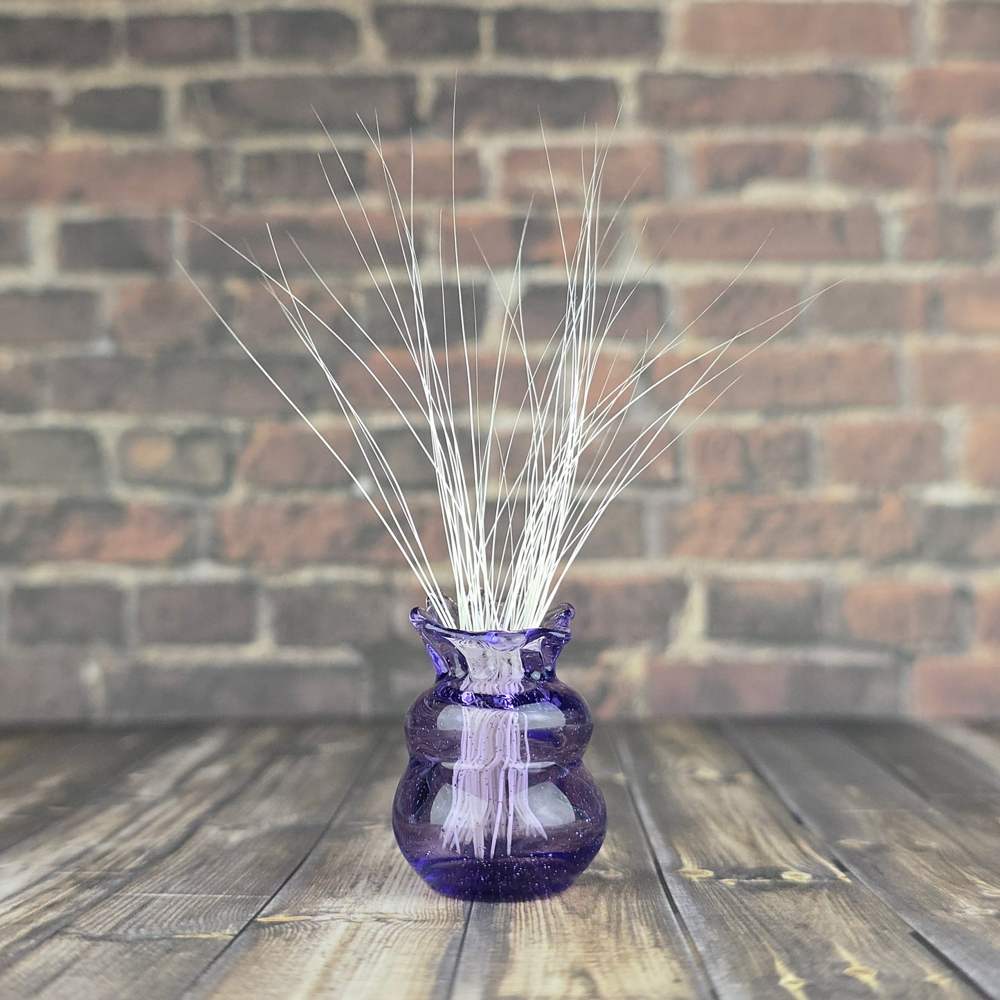 Purple Lollipop Splash Top Double Bubble Whisker Vase