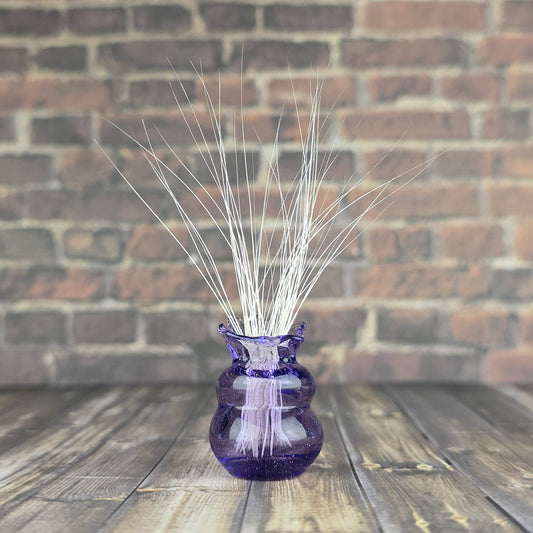 Purple Lollipop Splash Top Double Bubble Whisker Vase