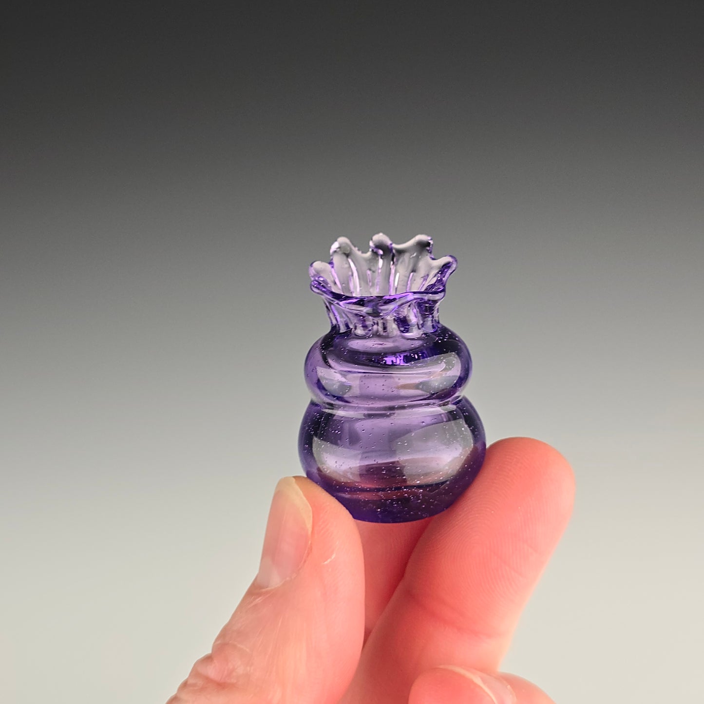 Purple Lollipop Splash Top Double Bubble Whisker Vase
