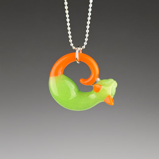 UV Orange & Green Sparkle Siamese: mini
