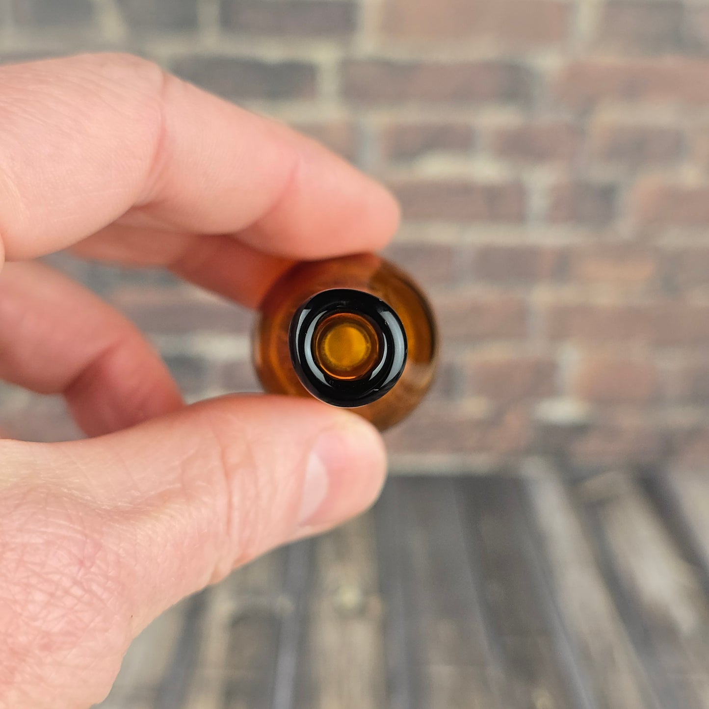 Tall Amber Whisker Vase #1