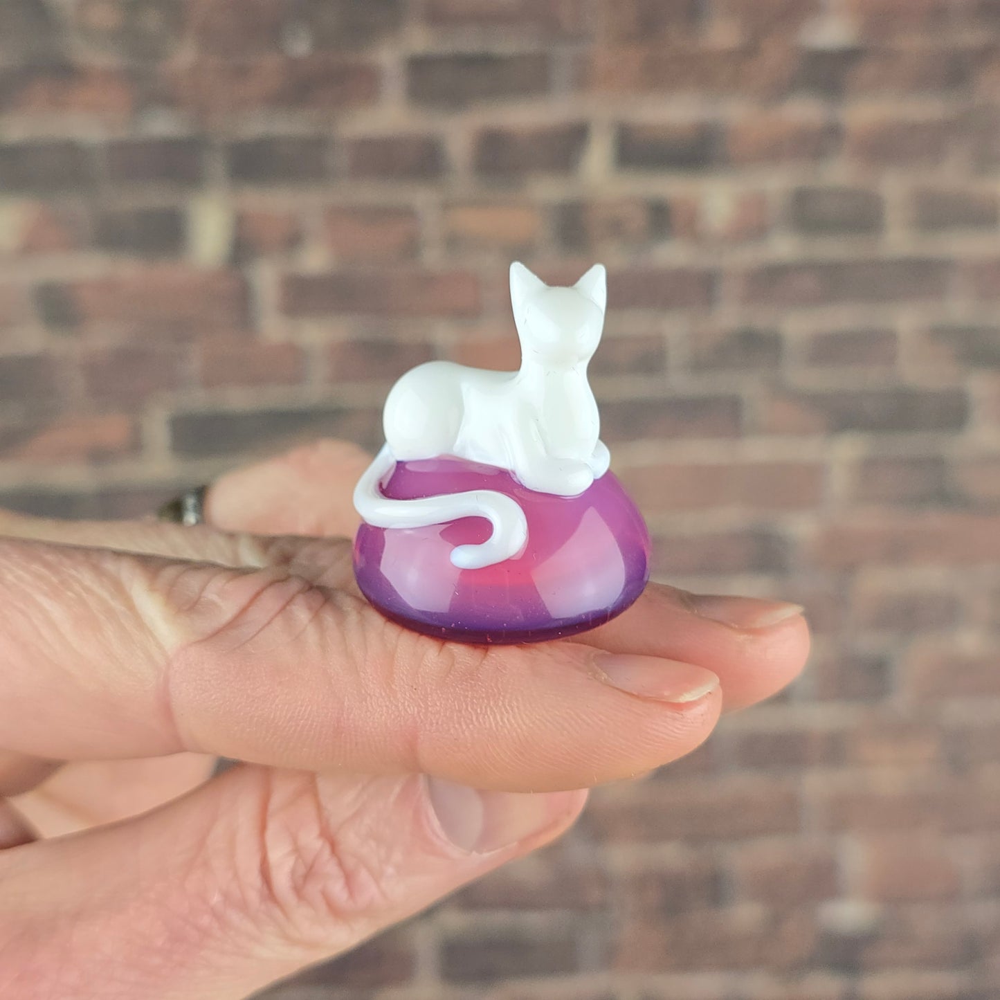 White Kitty Statuette