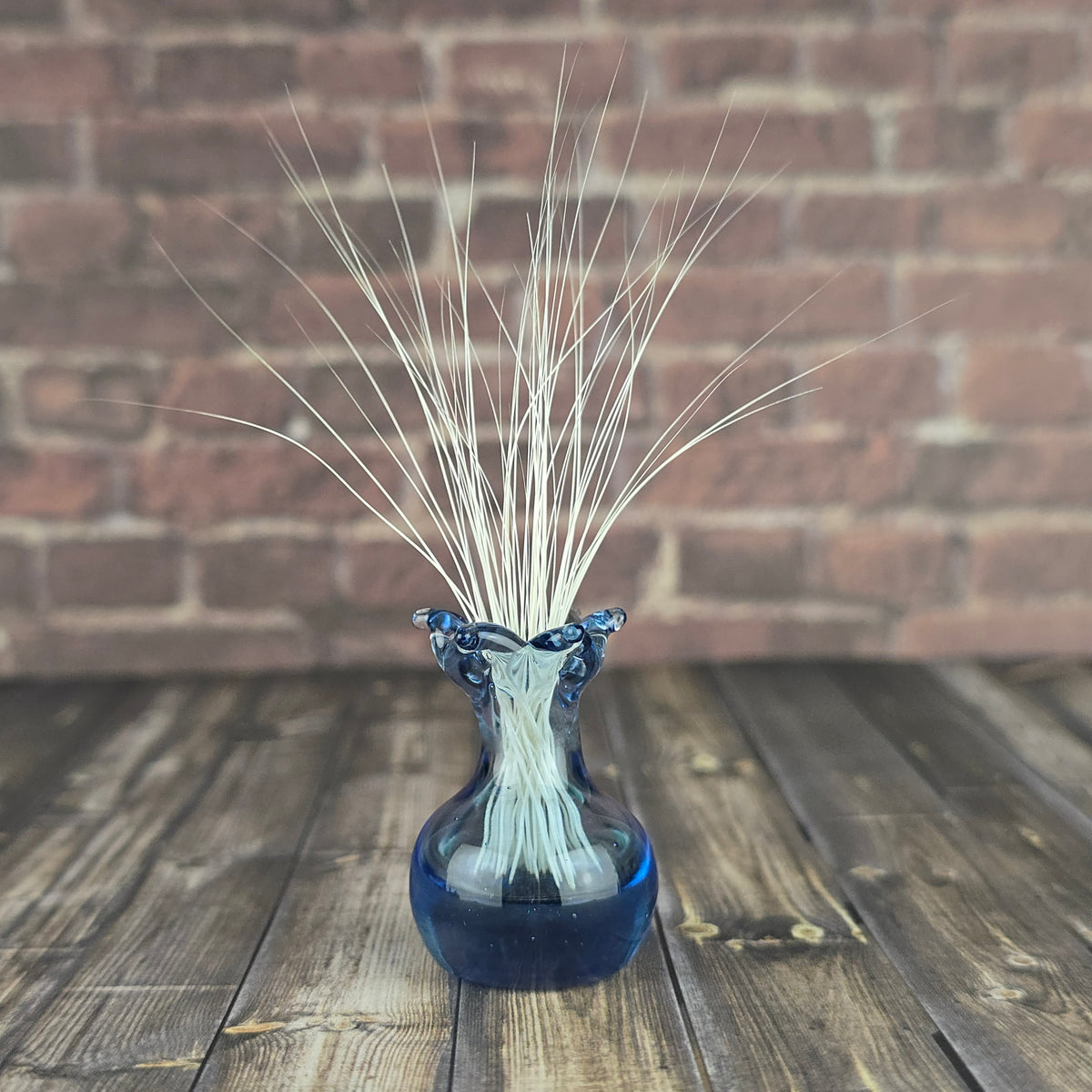 Blue Floral Whisker Vase