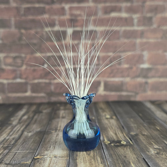 Blue Floral Whisker Vase