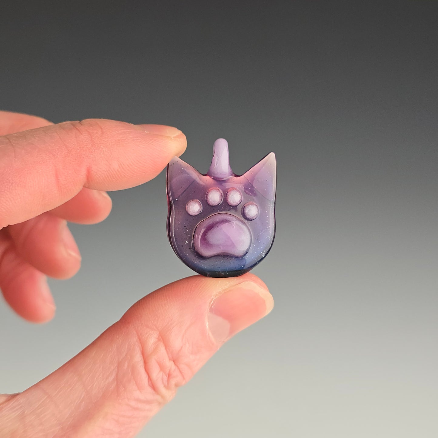 Lavender Paw Print Kitty Face