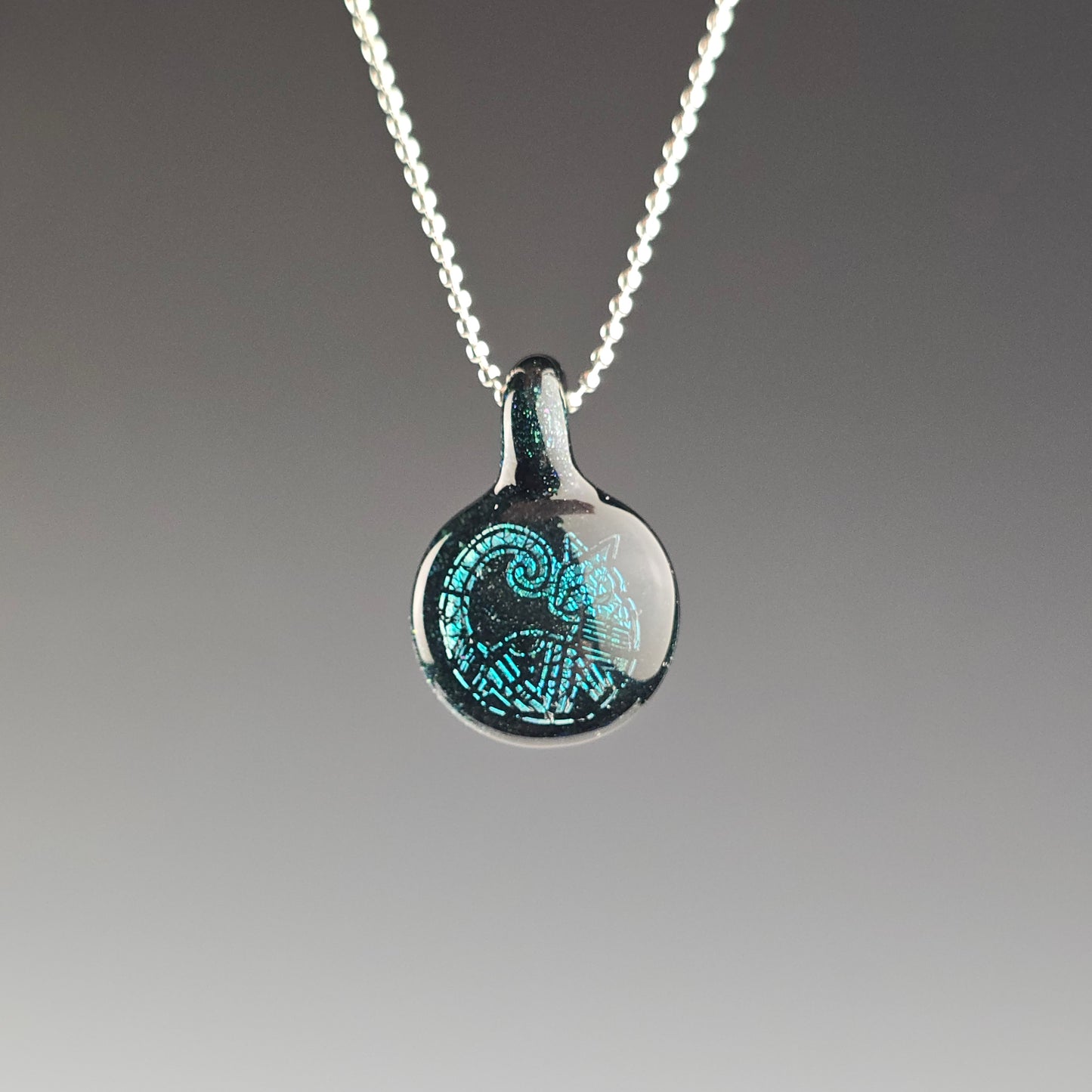 Mini Blue Dichro Aztec Kitty: HBL - Impurrrfect