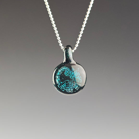 Mini Blue Dichro Aztec Kitty: HBL - Impurrrfect