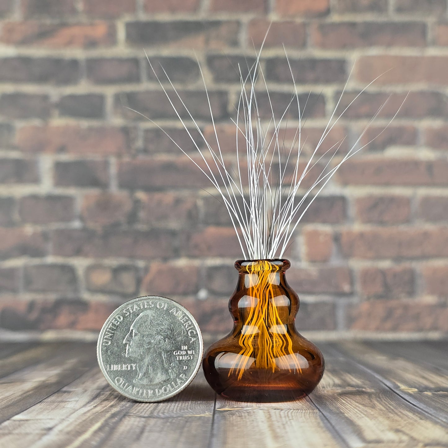 Amber Whisker Vase