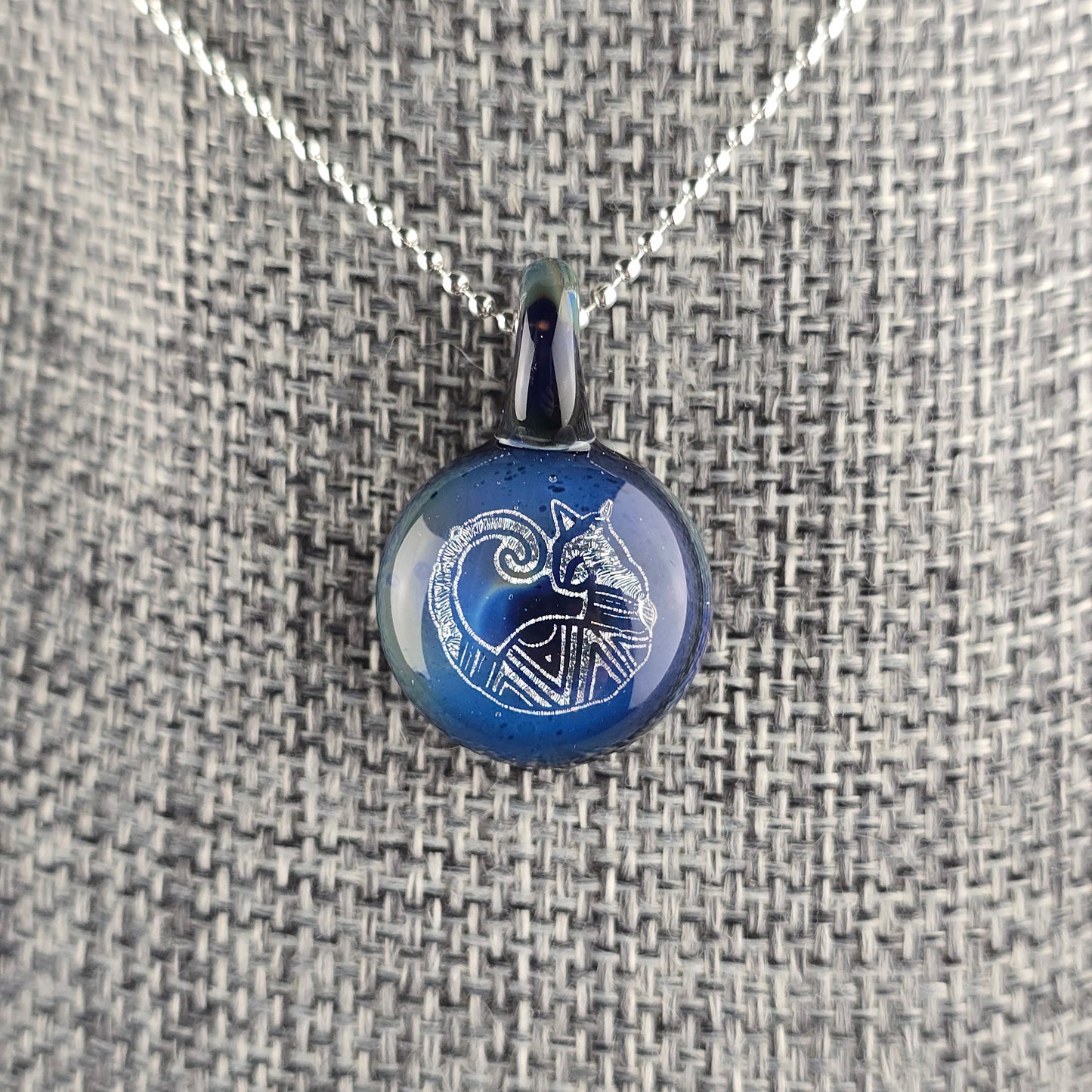 Mini Silver Dichro Aztec: Blue Green