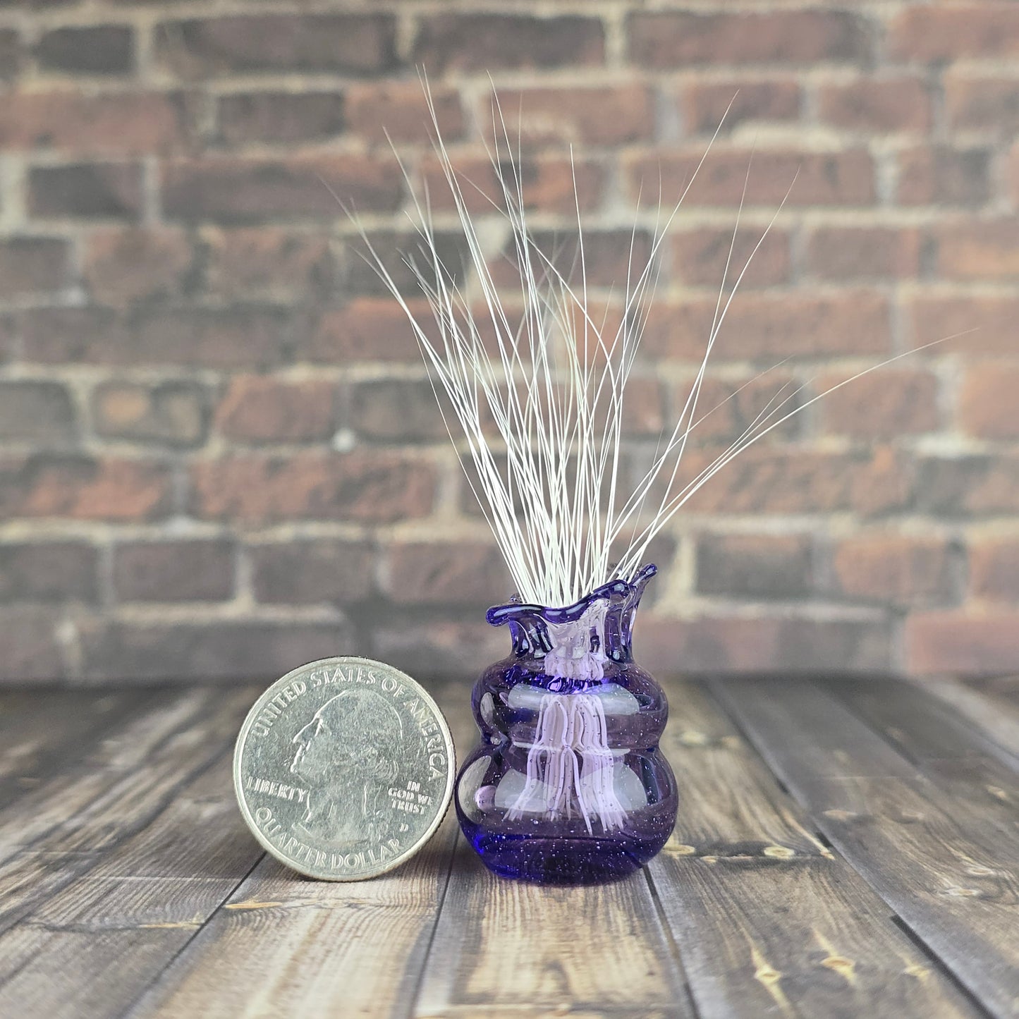 Purple Lollipop Splash Top Double Bubble Whisker Vase