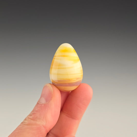 Slag Egg: Amber over White