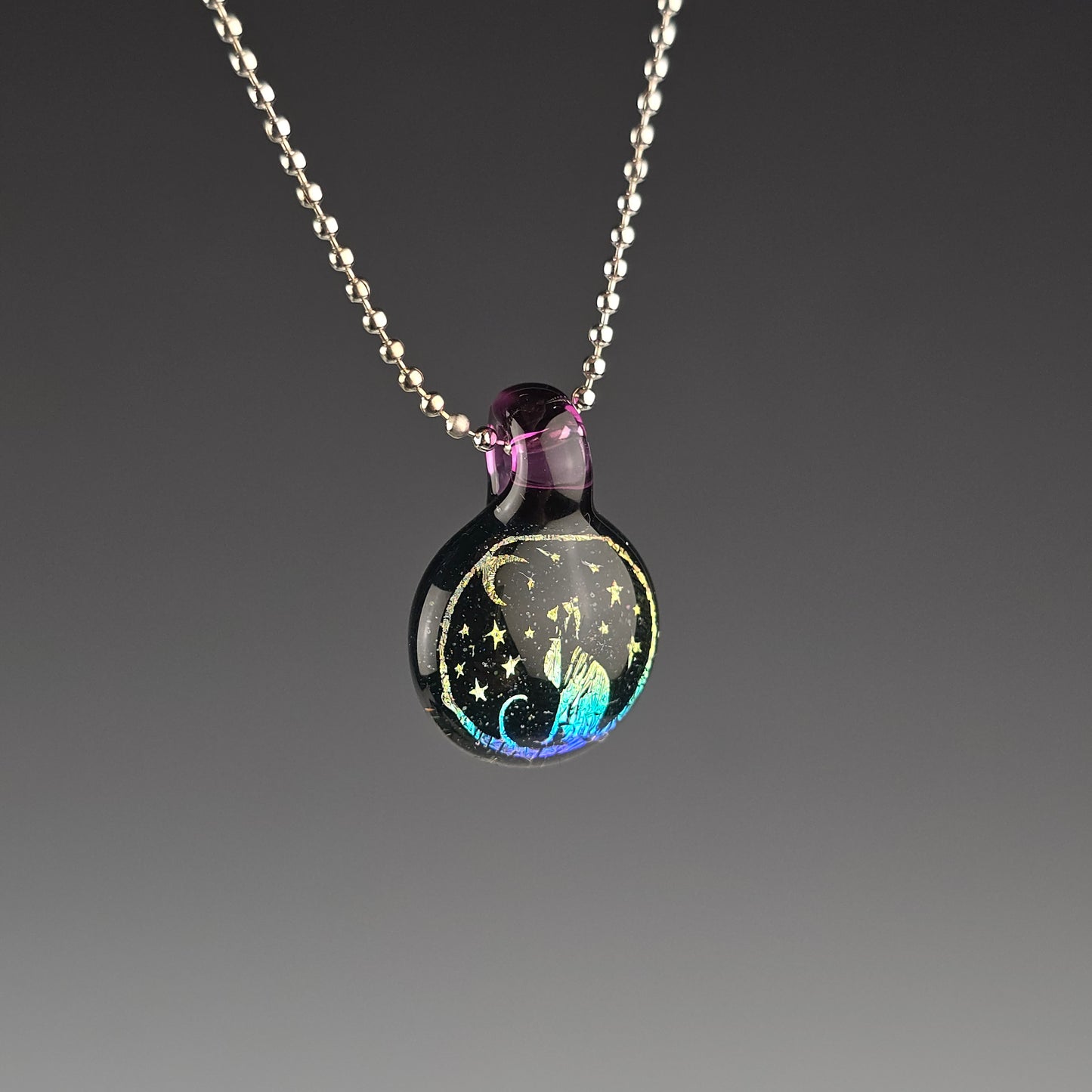 Mini Rainbow Dichro: Galaxy Amethyst  - Impurrrfect