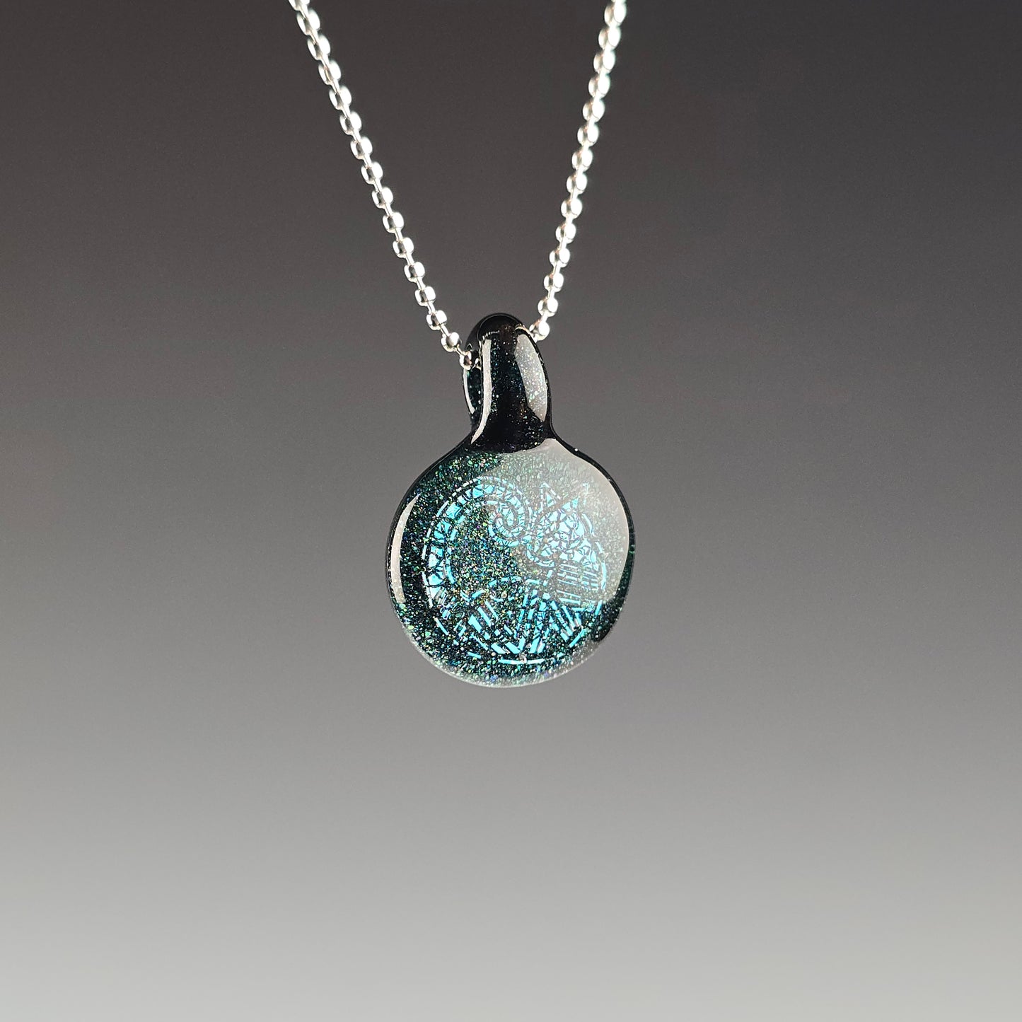 Mini Blue Dichro Aztec Kitty: HBL - Impurrrfect