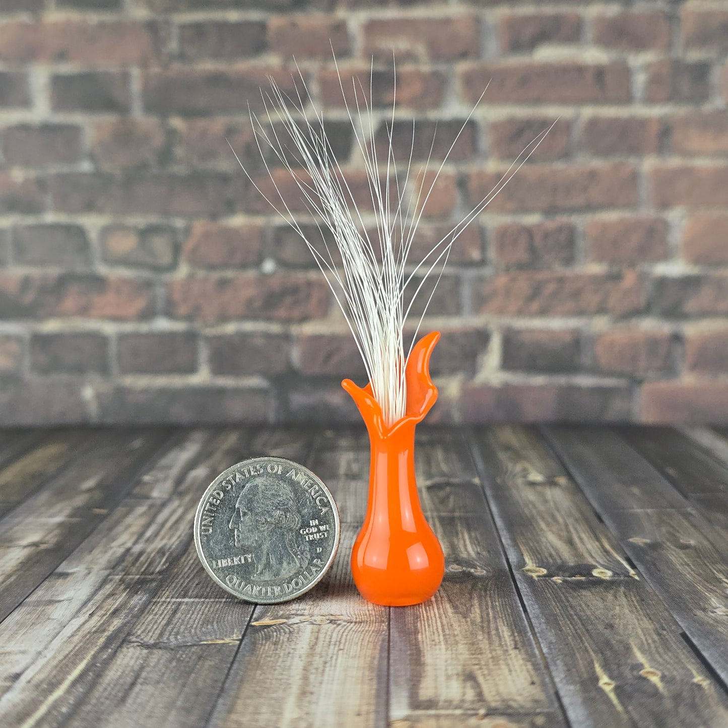 Retro Orange Flare Vase