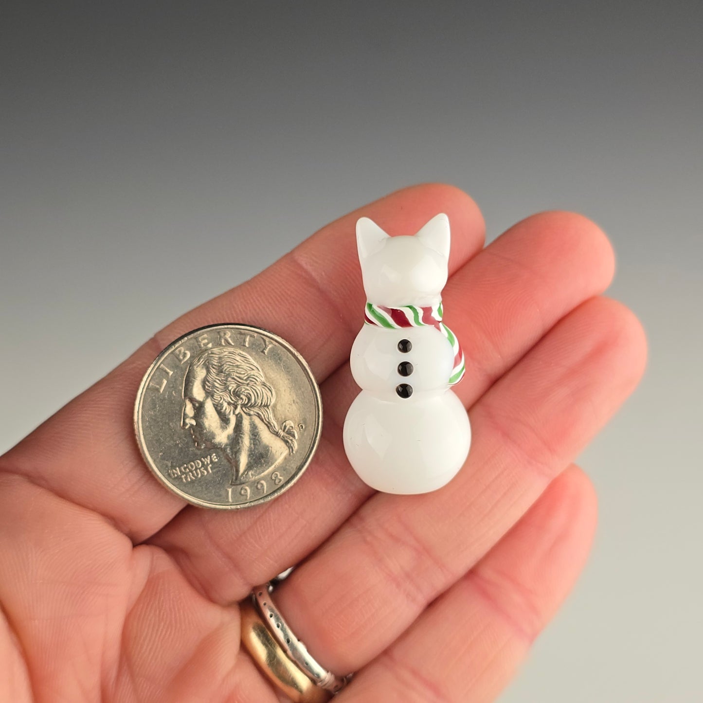 Snowman Kitty pendant