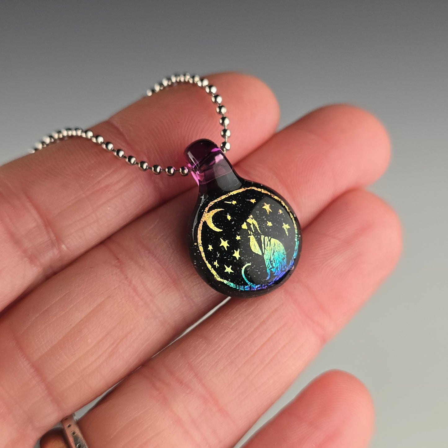 Mini Rainbow Dichro: Galaxy Amethyst  - Impurrrfect