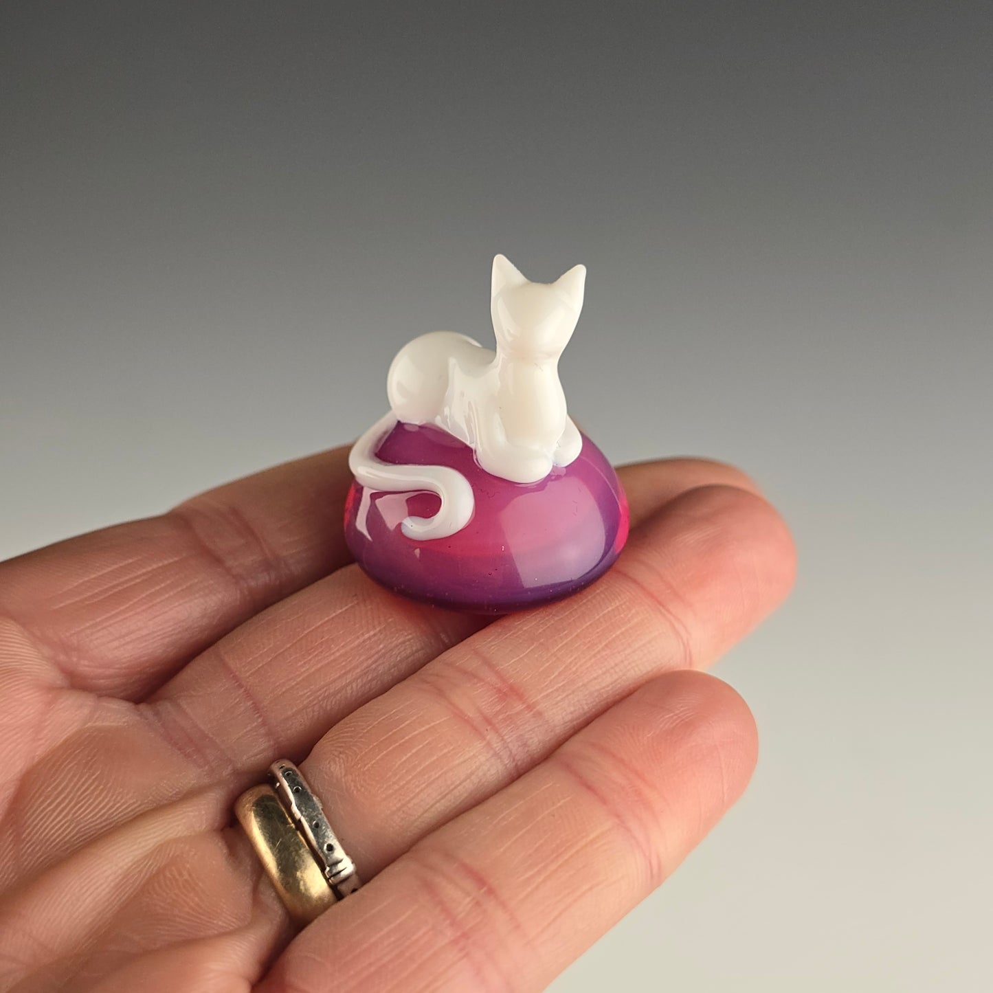 White Kitty Statuette