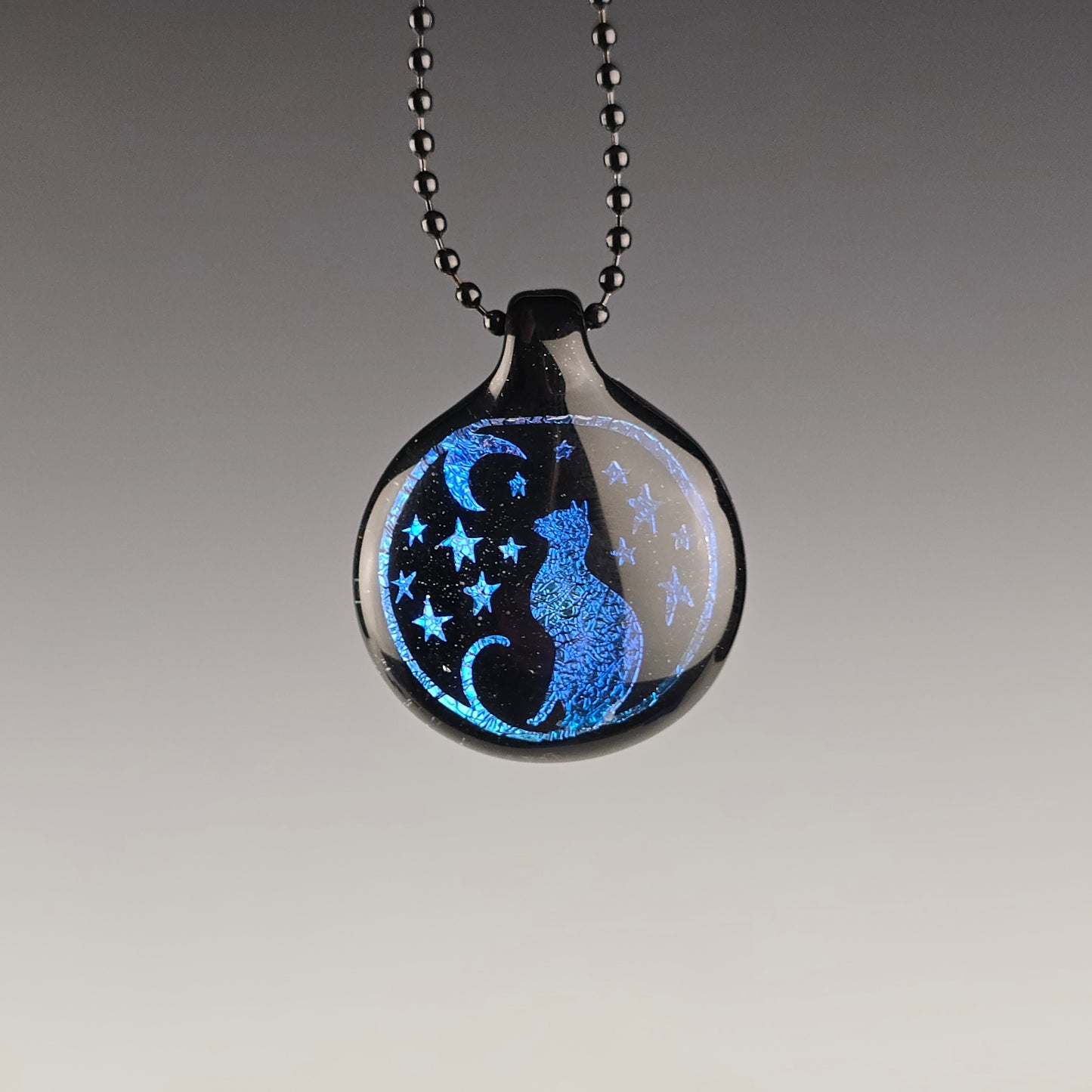 Large Blue Dichro: Moon & Stars Kitty