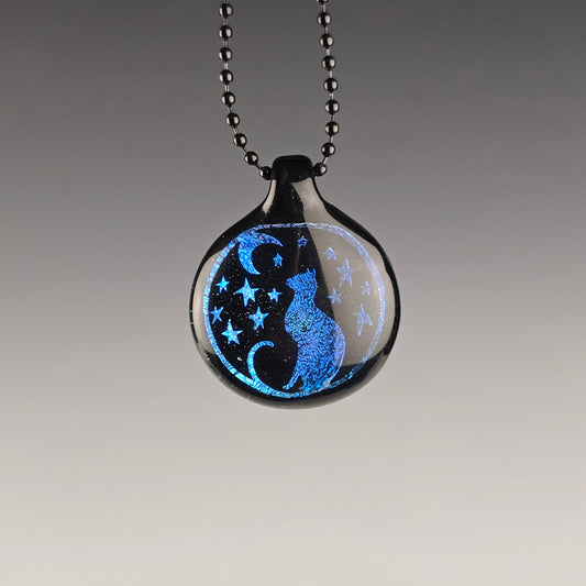Large Blue Dichro: Moon & Stars Kitty