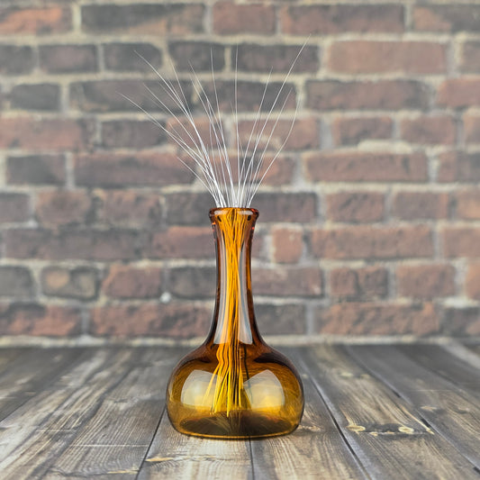 Tall Amber Whisker Vase #2