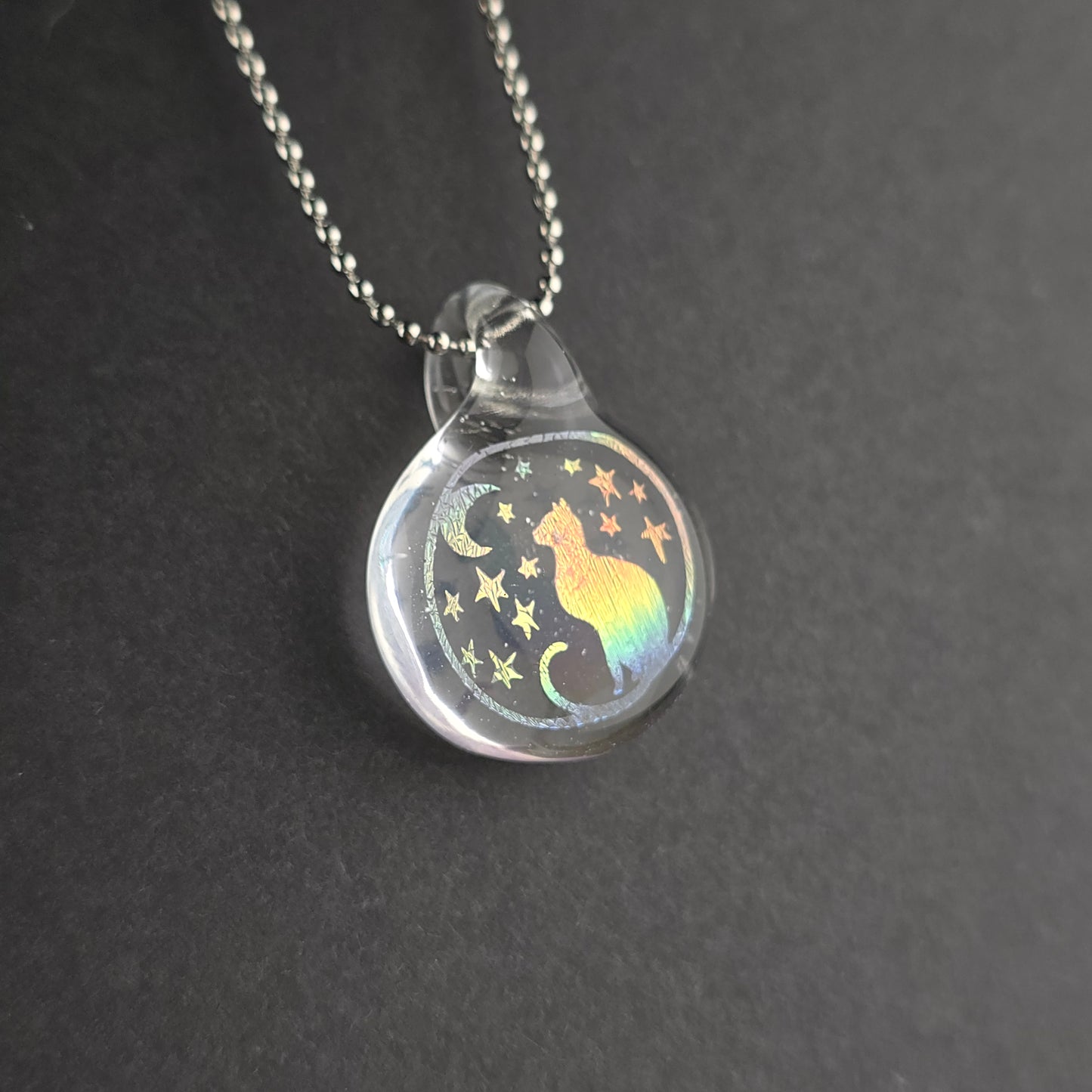 Rainbow Dichro Moon & Stars Kitty: UV Lucy
