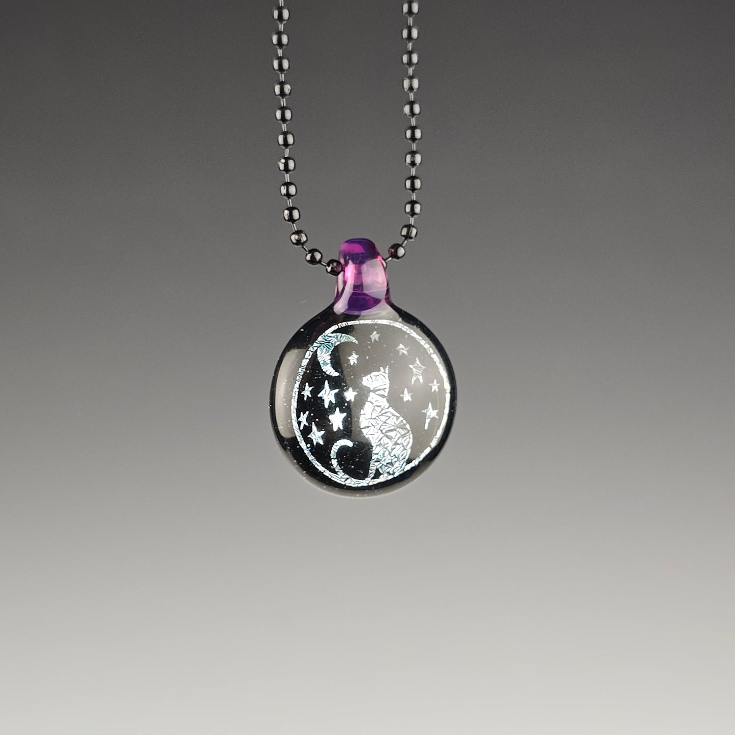 Silver Dichro with Galaxy & Amethyst