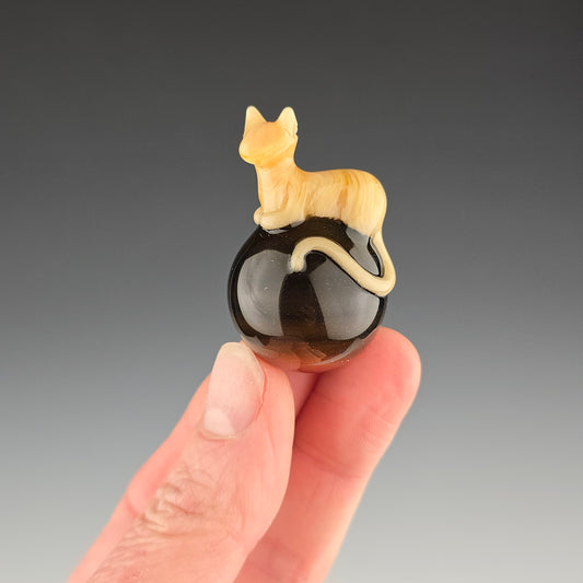 Orange Tabby Tigers Eye 25mm