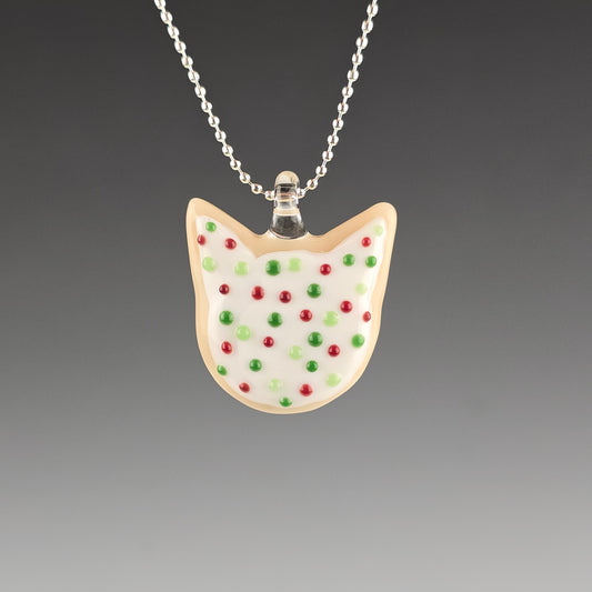 Christmas Sugar Cookie Kitty Face