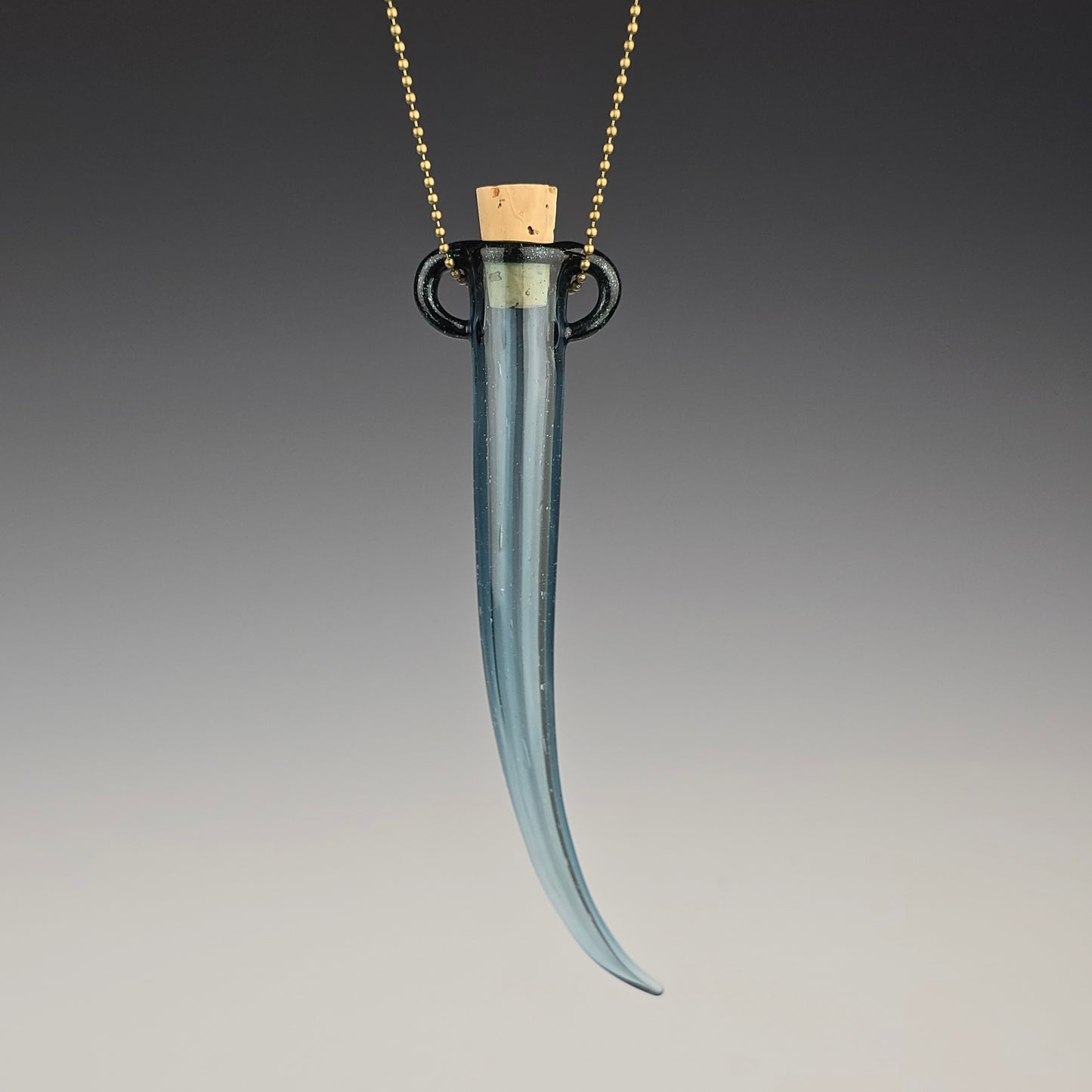 Hanging Whisker Keeper: UV Translucent Blue & Heavy Blue Leprechaun