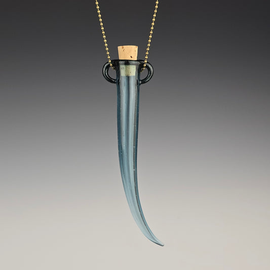Hanging Whisker Keeper: UV Translucent Blue & Heavy Blue Leprechaun