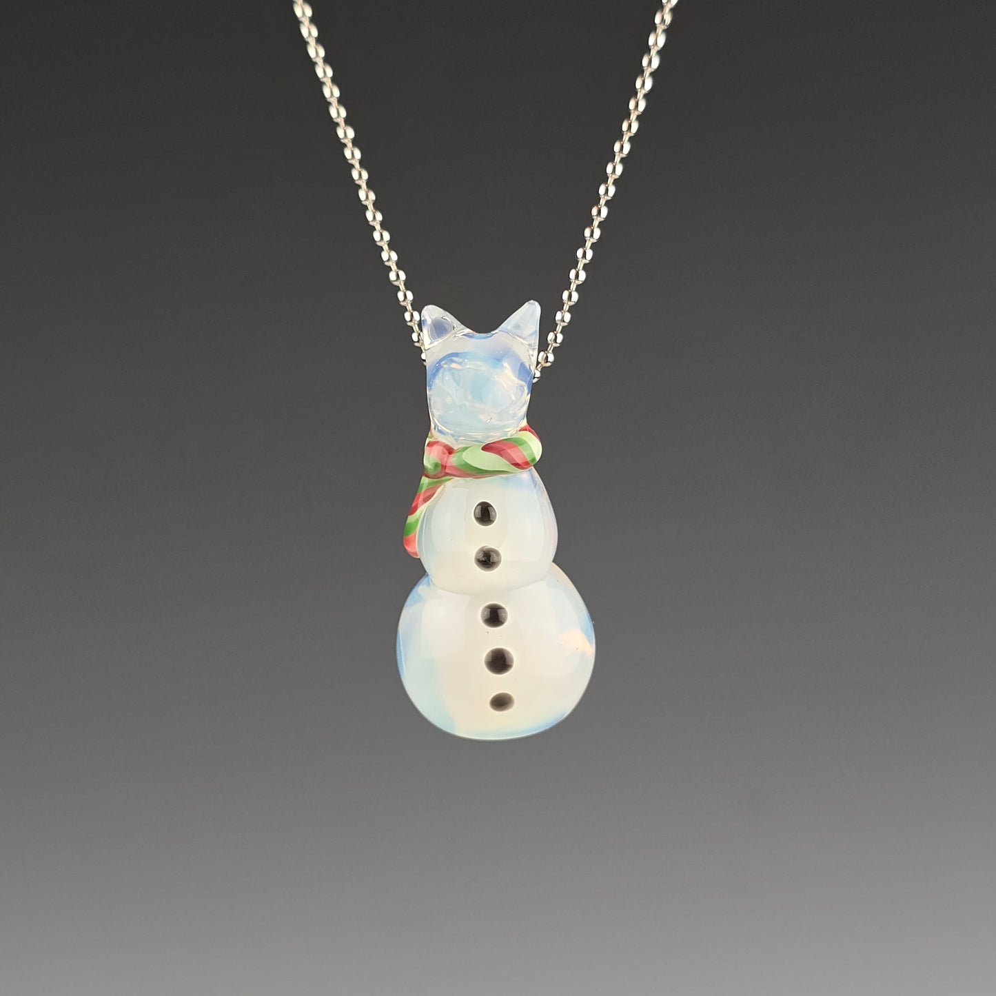 Ice Snowman Kitty pendant