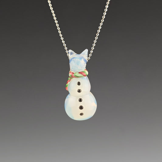 Ice Snowman Kitty pendant