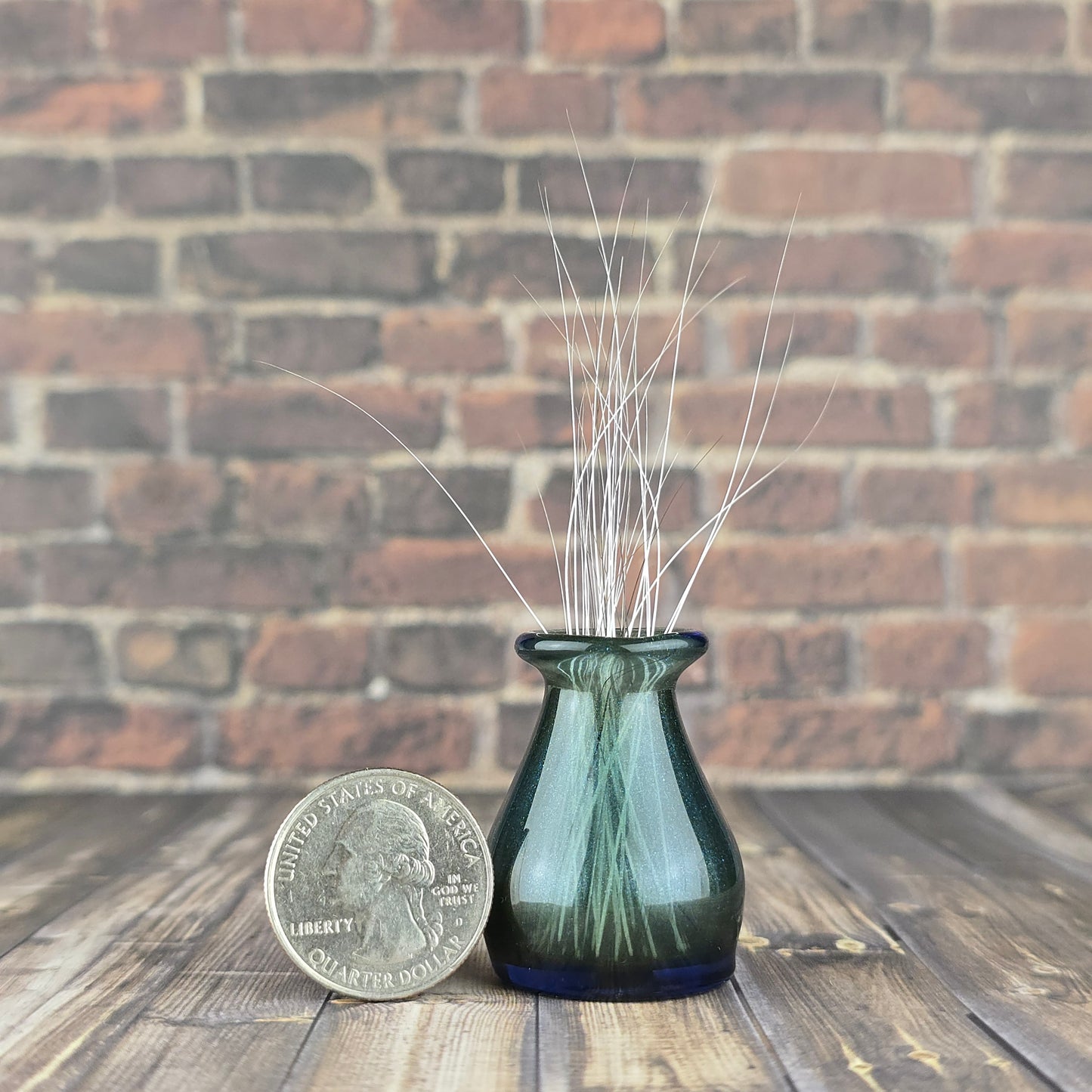 Sparkly Gray Whisker Vase #1