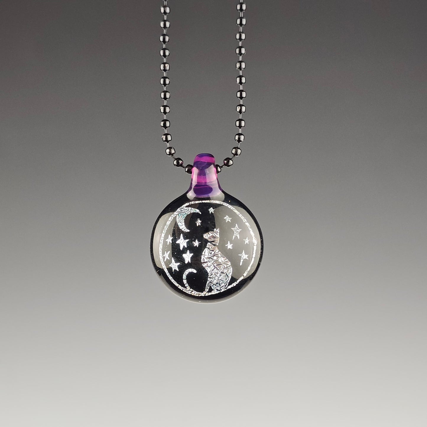 Silver Dichro with Galaxy & Amethyst