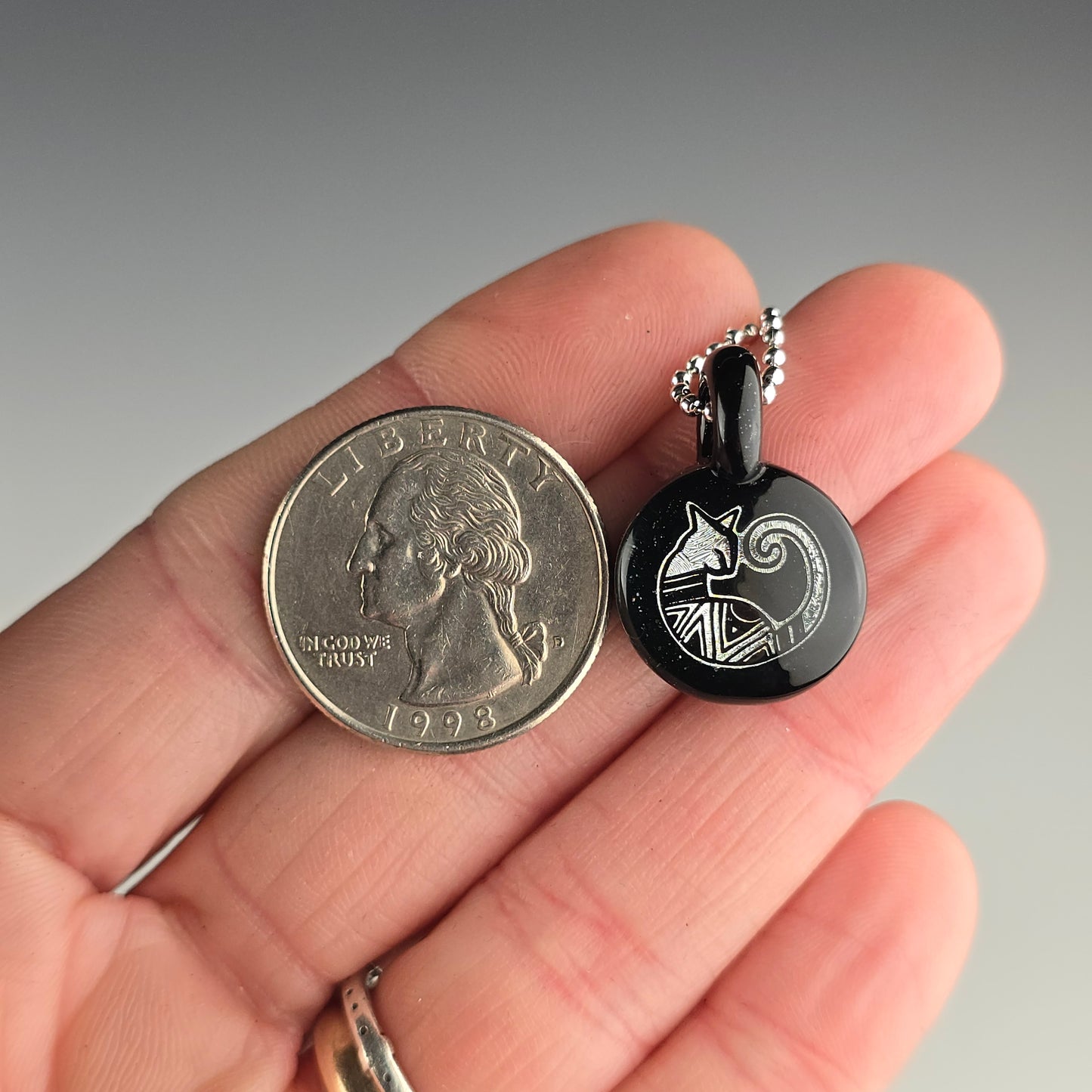 Mini Silver Dichro Aztec: Galaxy Black