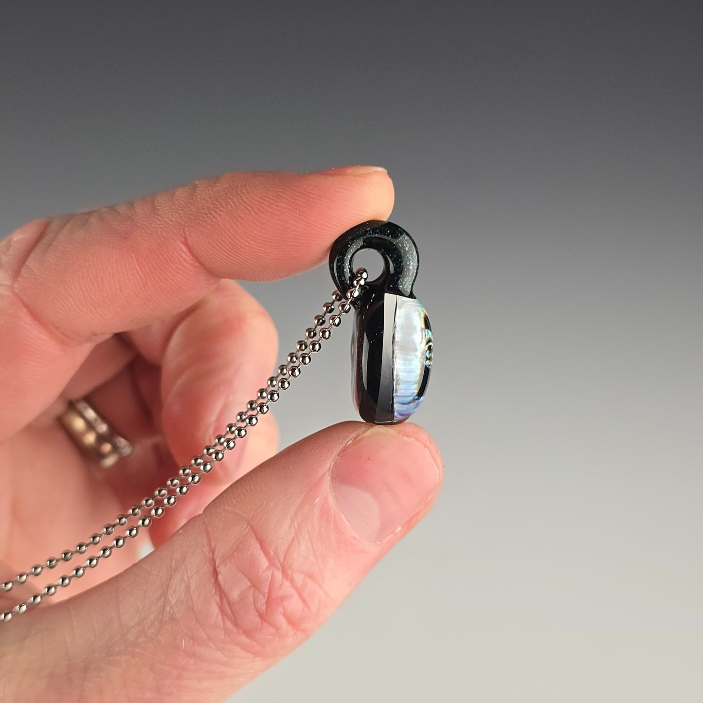 Mini Rainbow Dichro Kitty Face Pentacle: Galaxy Leprechaun