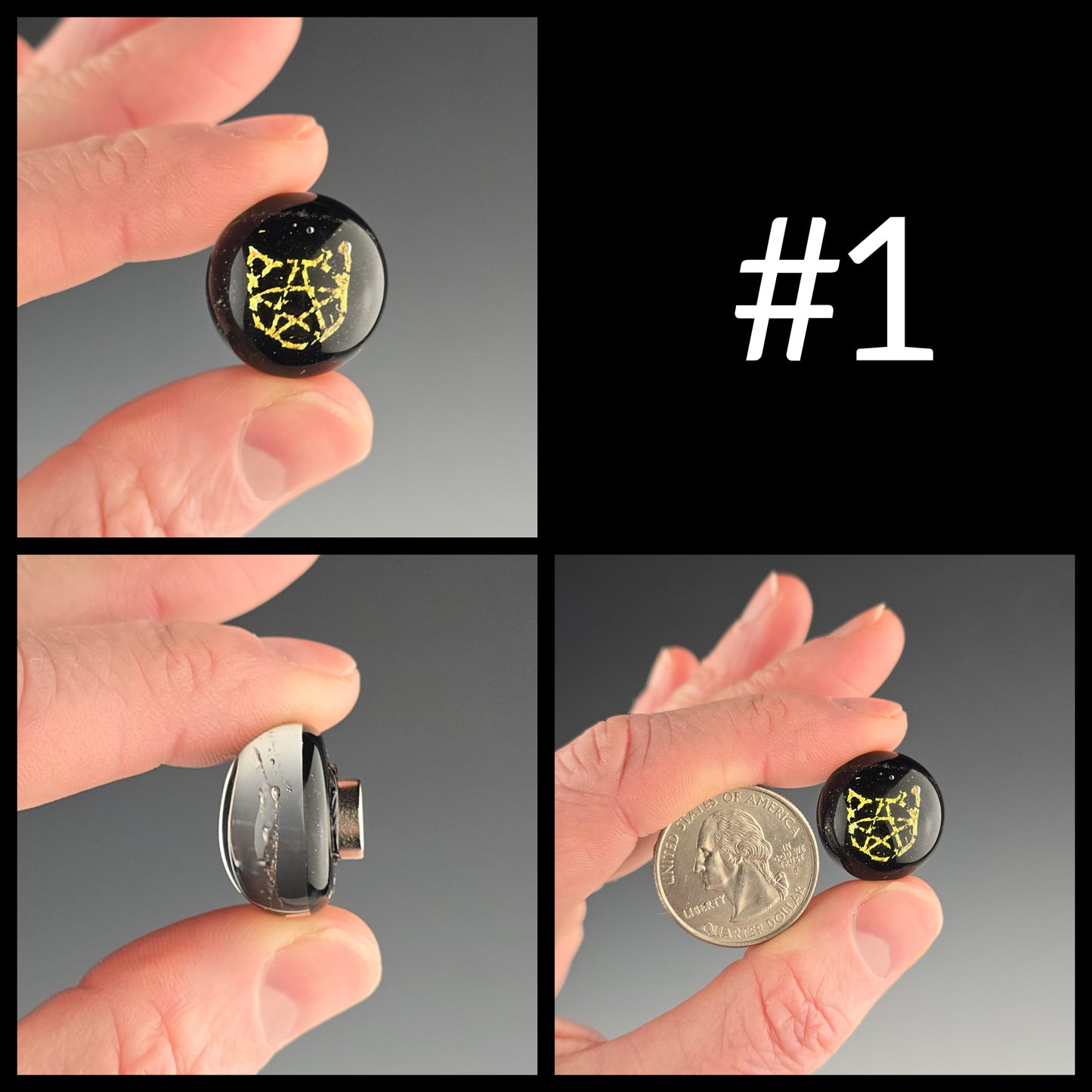 Dichro Magnets: Kitty Face Pentacle