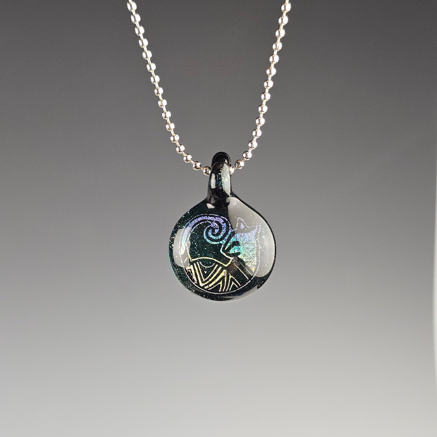 Mini Rainbow Dichro Aztec: Heavy Blue Leprechaun