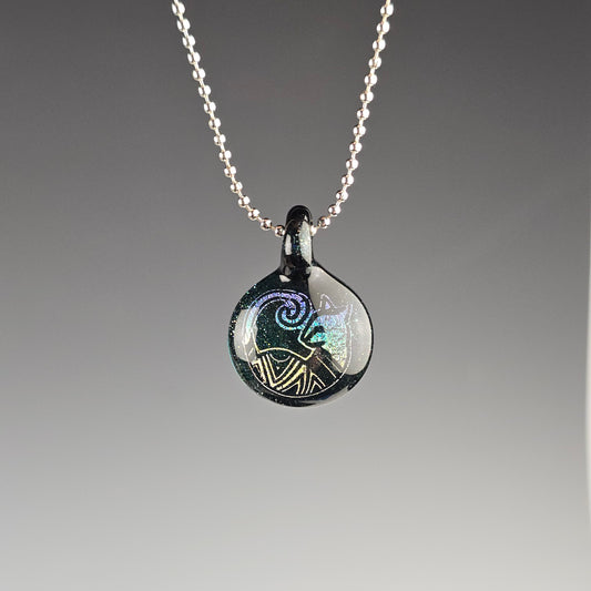 Mini Rainbow Dichro Aztec: Heavy Blue Leprechaun