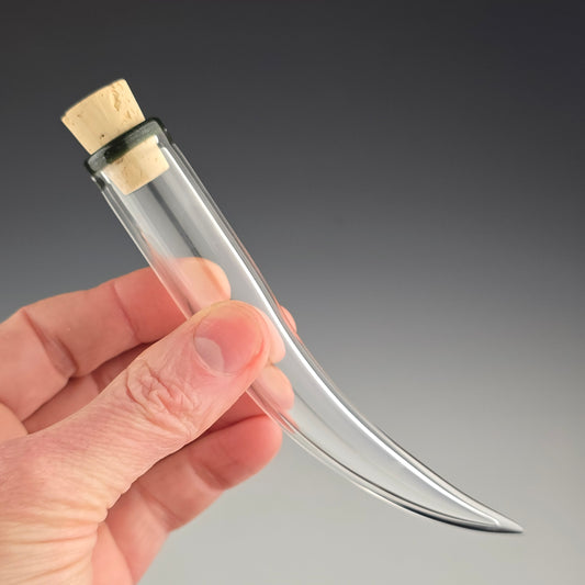 Sparkly Dark Green Whisker Keeper 4.25"