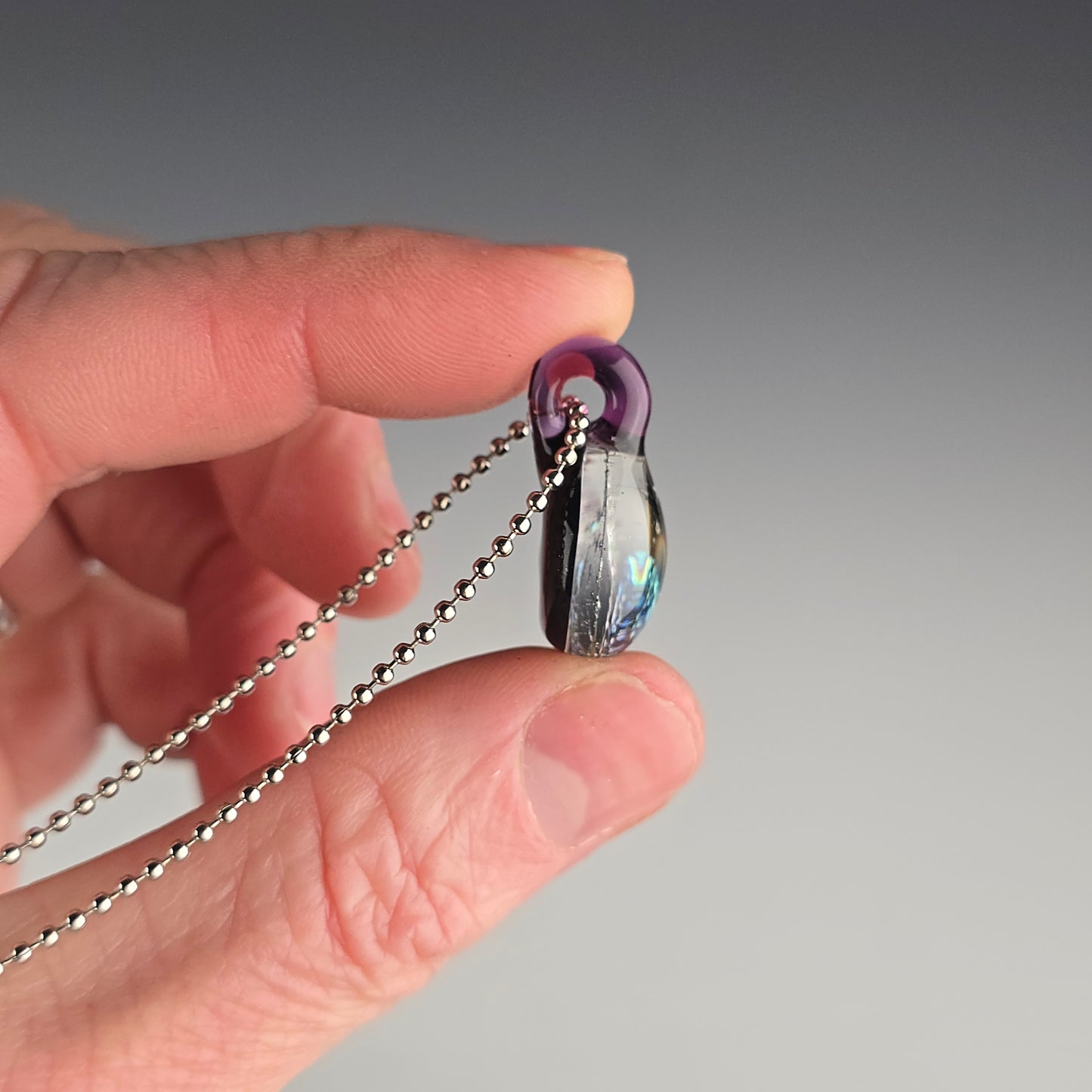 Mini Rainbow Dichro: Galaxy Amethyst  - Impurrrfect