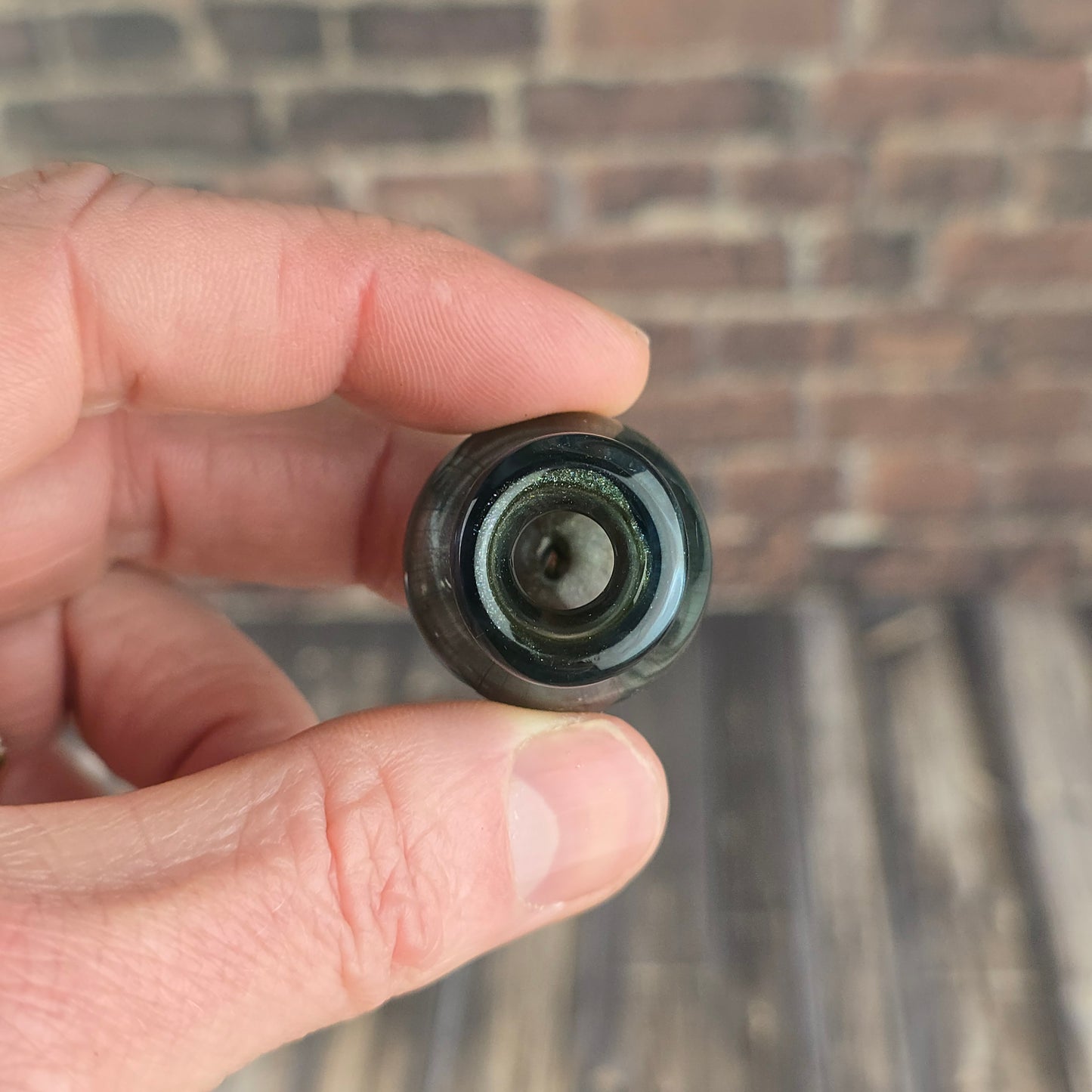 Sparkly Gray Whisker Vase #2