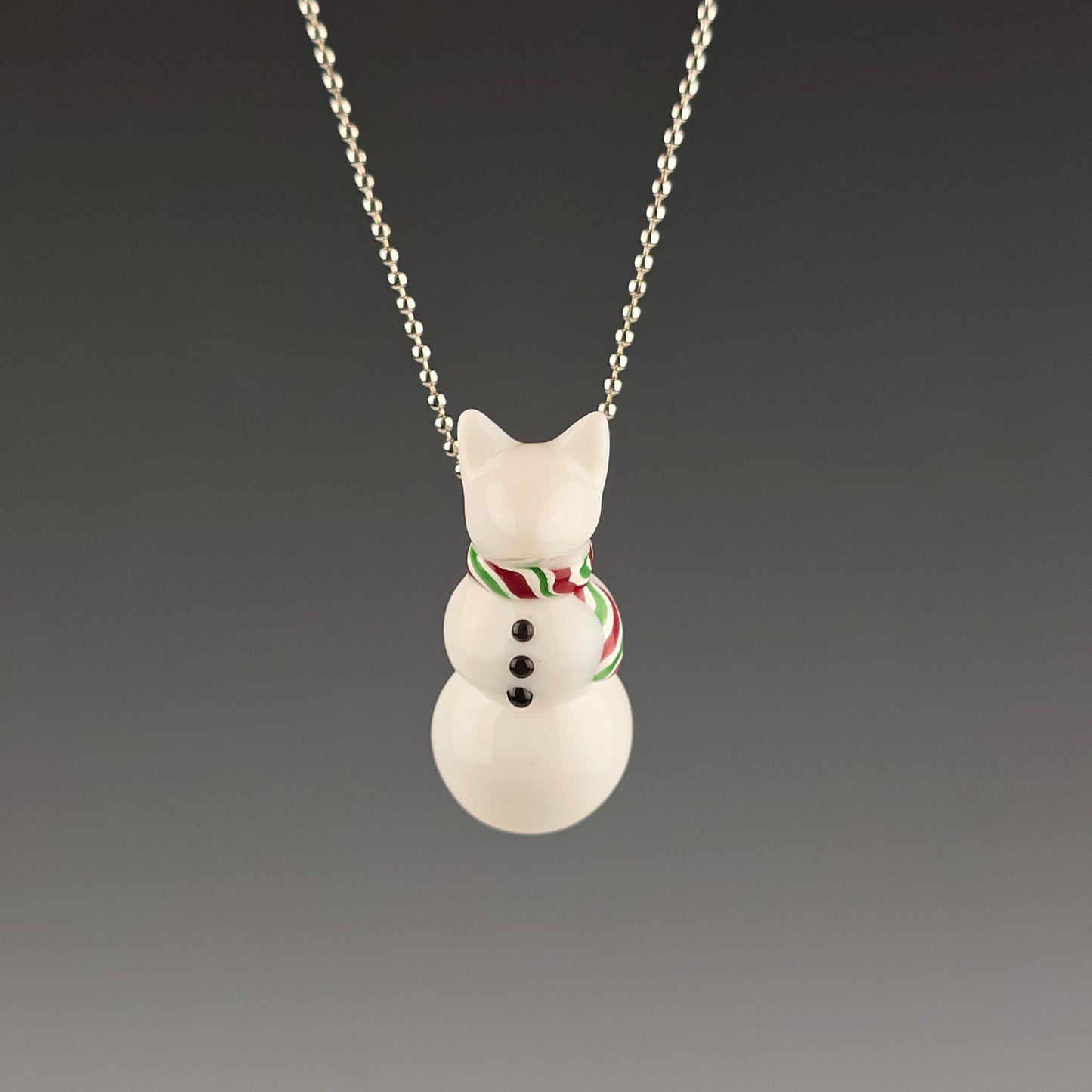 Snowman Kitty pendant