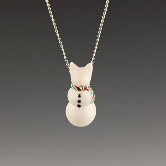 Snowman Kitty pendant