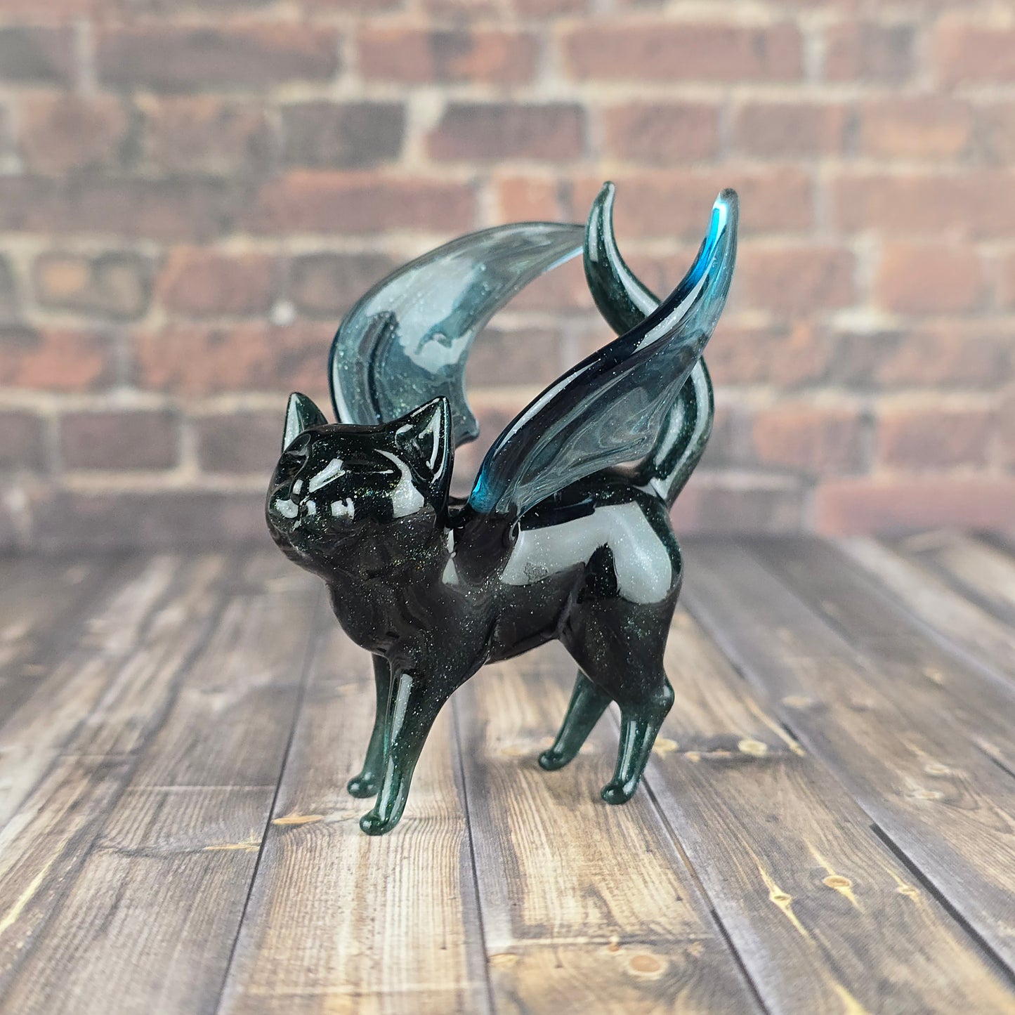 Blue Sparkle Angel Kitty