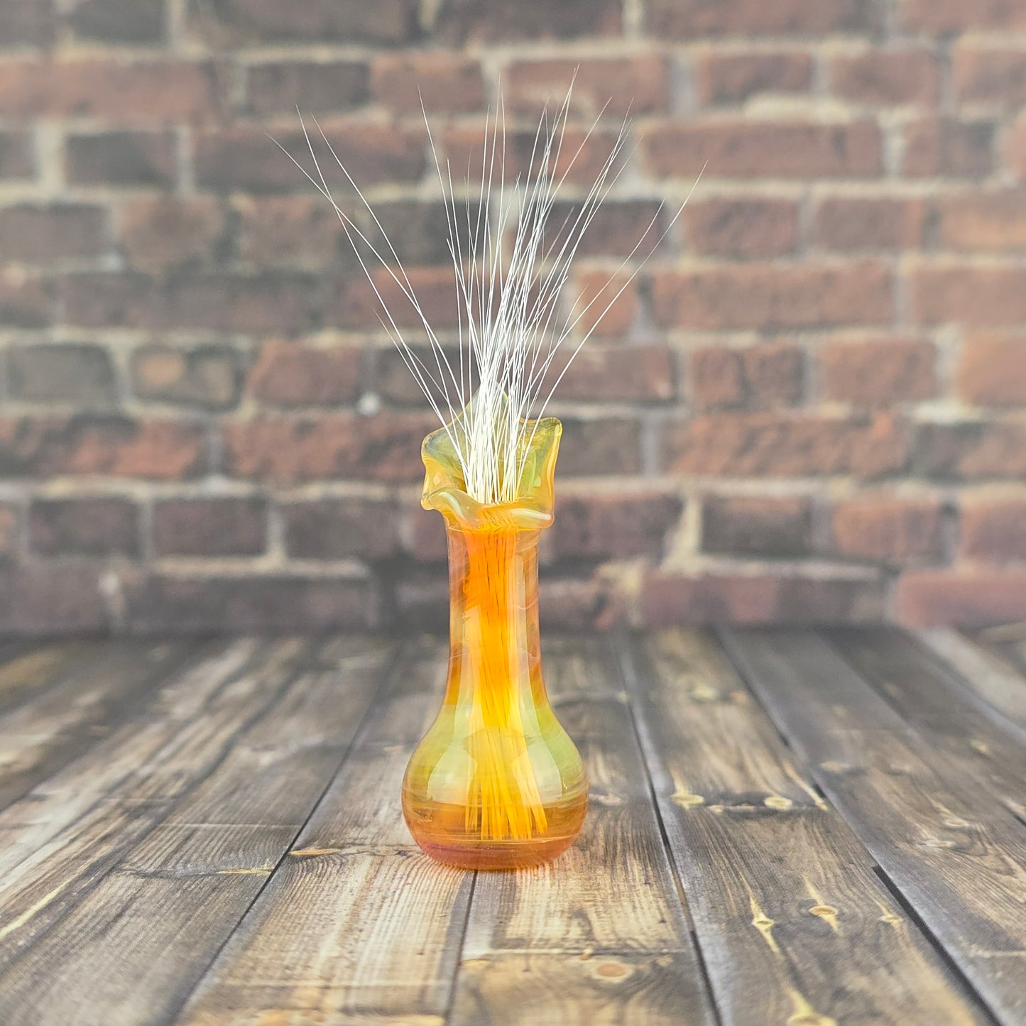Retro Light Amber Flare Vase