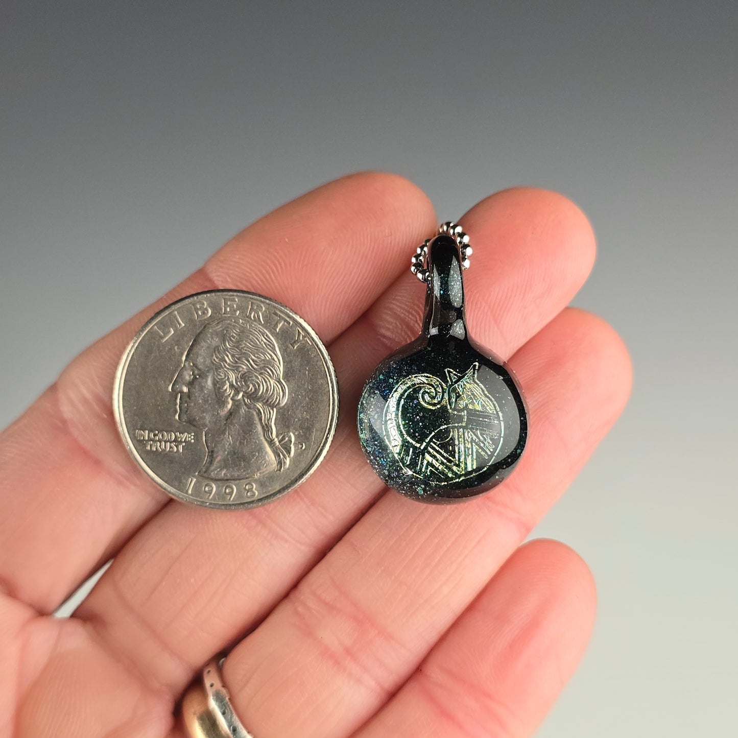 Mini Gold Dichro Aztec: Blue Stardust