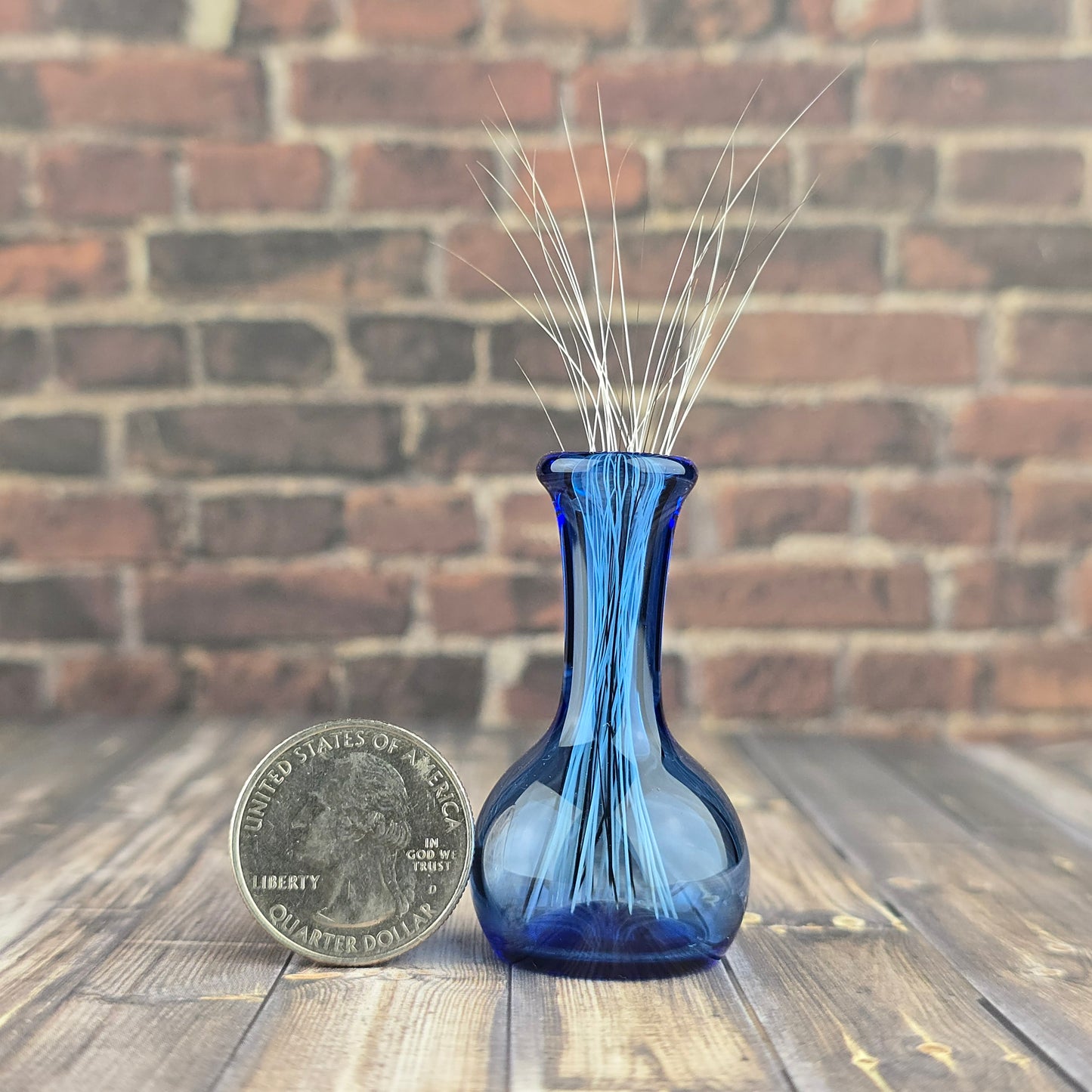 Tall Cobalt Whisker Vase #3