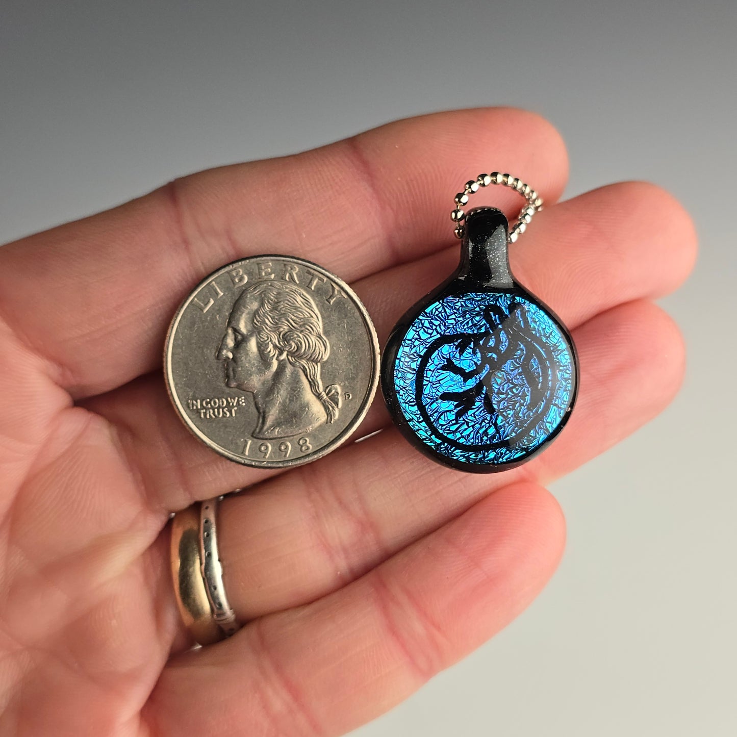 Medium Blue Dichro: Shrimpin' Kitty